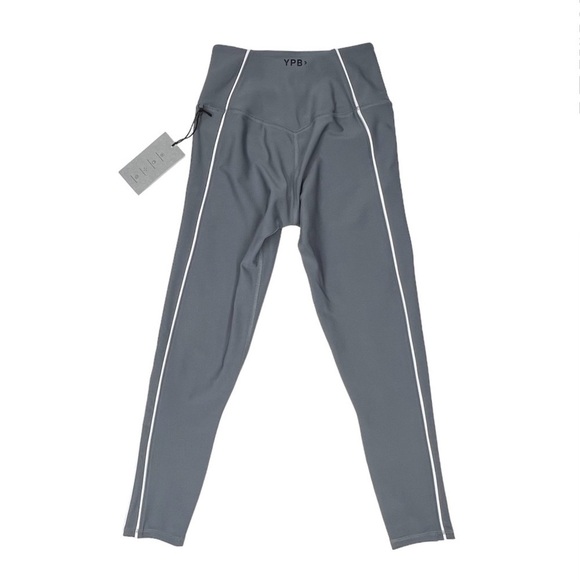 Abercrombie & Fitch YPB SculptLUX Leggings Size XS 7/8 Short Gray White New NWT - Picture 3 of 10